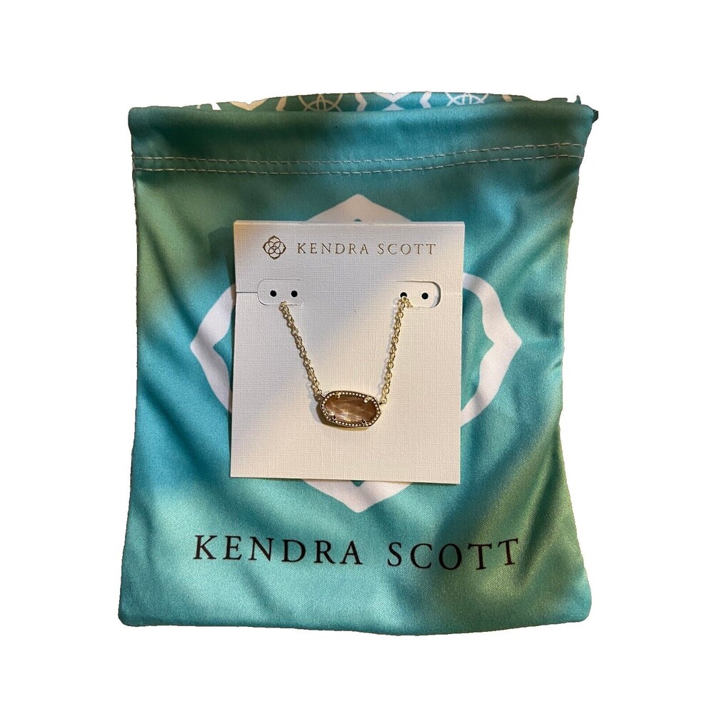 Kendra Scott Elisa Gold Necklace Peach Illusion